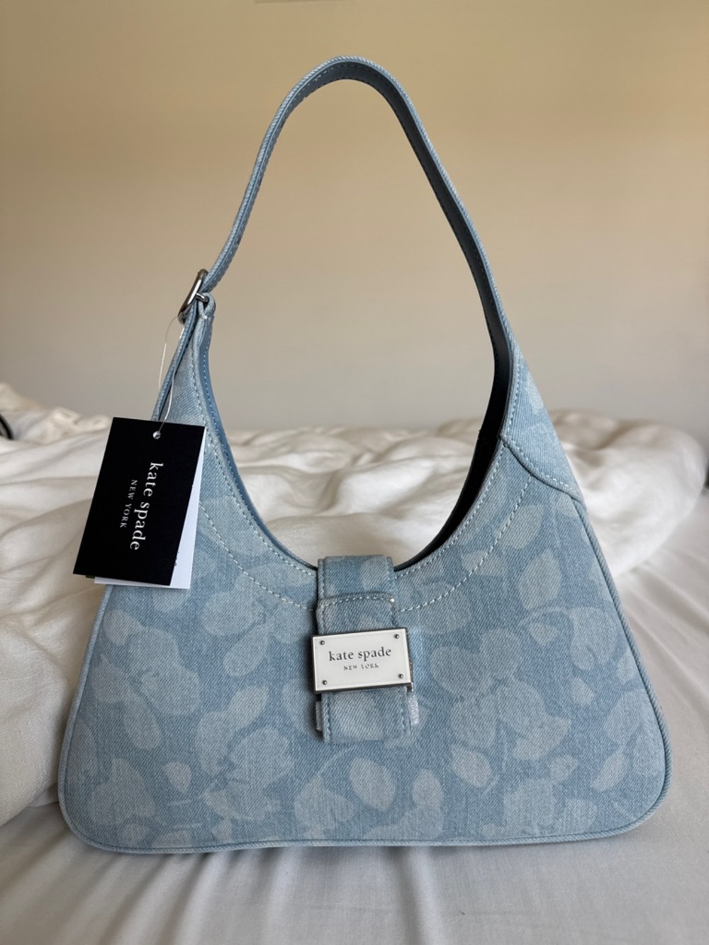 Kate Spade Nouveau Floral Denim Small Shoulder Bag NWT Retail $348